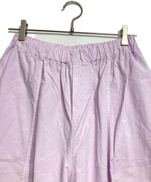 Curensology（カレンソロジー）Curensology (カレンソロジー) コットンリネンドロストパンツ/Cotton-Linen Drawstring Pants  パープル サイズ:Fの古着・服飾アイテム
