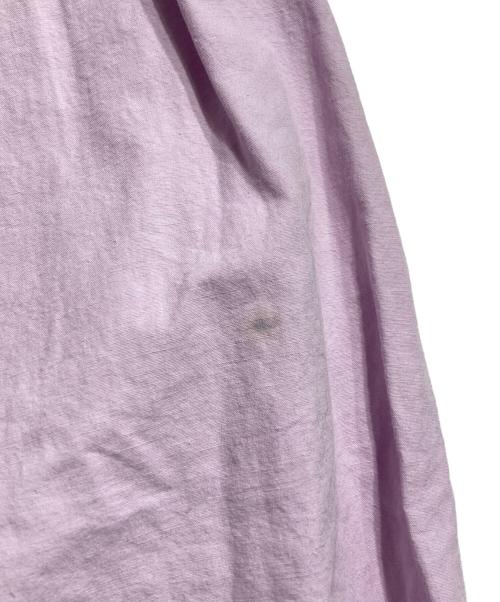 Curensology（カレンソロジー）Curensology (カレンソロジー) コットンリネンドロストパンツ/Cotton-Linen Drawstring Pants  パープル サイズ:Fの古着・服飾アイテム