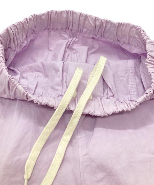 Curensology（カレンソロジー）Curensology (カレンソロジー) コットンリネンドロストパンツ/Cotton-Linen Drawstring Pants  パープル サイズ:Fの古着・服飾アイテム