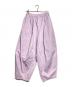 Curensology（カレンソロジー）の古着「コットンリネンドロストパンツ/Cotton-Linen Drawstring Pants 」｜パープル