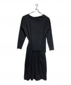 MM6 Maison Margielaエムエムシックスメゾンマルジェラ）の古着「レイヤードワンピース/Layered dress」｜ブラック