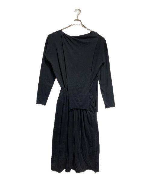MM6 Maison Margiela（エムエムシックスメゾンマルジェラ）MM6 Maison Margiela (エムエムシックスメゾンマルジェラ) レイヤードワンピース/Layered dress ブラック サイズ:Sの古着・服飾アイテム