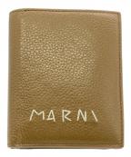 MARNIマルニ）の古着「COMPACT ZIP WALLET」｜ブラウン×ブルー