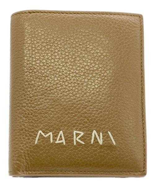 MARNI（マルニ）MARNI (マルニ) COMPACT ZIP WALLET ブラウン×ブルー サイズ:Free(実寸参照）の古着・服飾アイテム