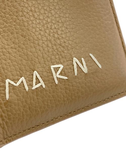 MARNI（マルニ）MARNI (マルニ) COMPACT ZIP WALLET ブラウン×ブルー サイズ:Free(実寸参照）の古着・服飾アイテム