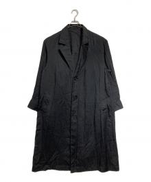 ISSEY MIYAKE MEN（イッセイミヤケメン）の古着「ナイロンメッシュロングチェスターコート/"Nylon mesh long chesterfield coat」｜ブラック