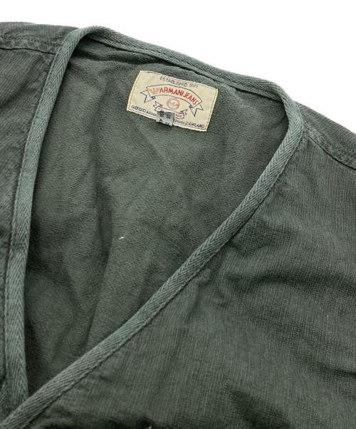 ARMANI JEANS（アルマーニジーンズ）ARMANI JEANS (アルマーニジーンズ) メタルボタンジレ グリーン サイズ:48の古着・服飾アイテム