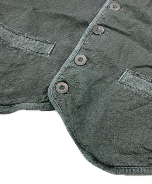 ARMANI JEANS（アルマーニジーンズ）ARMANI JEANS (アルマーニジーンズ) メタルボタンジレ グリーン サイズ:48の古着・服飾アイテム