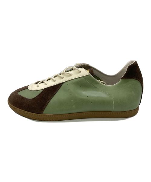 PANE（パネ）PANE (パネ) Light Training ローカットスニーカー グリーン×ブラウン サイズ:UK9.5の古着・服飾アイテム
