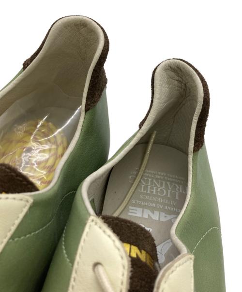 PANE（パネ）PANE (パネ) Light Training ローカットスニーカー グリーン×ブラウン サイズ:UK9.5の古着・服飾アイテム