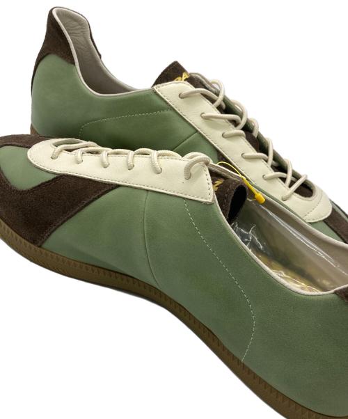 PANE（パネ）PANE (パネ) Light Training ローカットスニーカー グリーン×ブラウン サイズ:UK9.5の古着・服飾アイテム