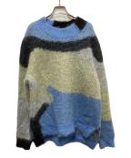 AMBUSHアンブッシュ）の古着「Mohair Striped Knit」｜ブルー×グリーン