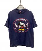 DISNEYディズニー）の古着「キャラクタープリントtシャツ」｜ネイビー
