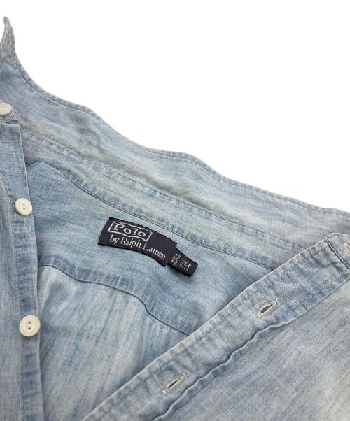 POLO RALPH LAUREN（ポロ・ラルフローレン）POLO RALPH LAUREN (ポロ・ラルフローレン) 90s シャンブレーシャツ スカイブルー サイズ:	SIZE XLTの古着・服飾アイテム