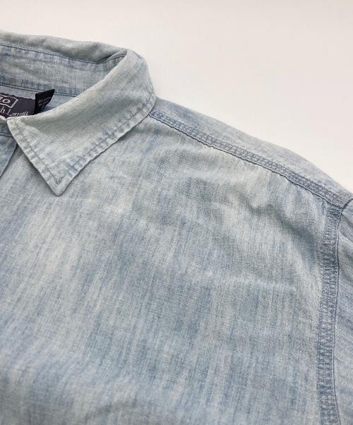 POLO RALPH LAUREN（ポロ・ラルフローレン）POLO RALPH LAUREN (ポロ・ラルフローレン) 90s シャンブレーシャツ スカイブルー サイズ:	SIZE XLTの古着・服飾アイテム