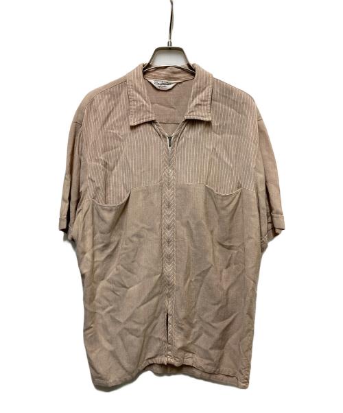 SPORTSMAN BY CAL-MADE（スポーツマン・バイ・キャルメイド）SPORTSMAN BY CAL-MADE (スポーツマン・バイ・キャルメイド) 60s-70s ピンストライプジップシャツ ピンク サイズ:	SIZE Lの古着・服飾アイテム