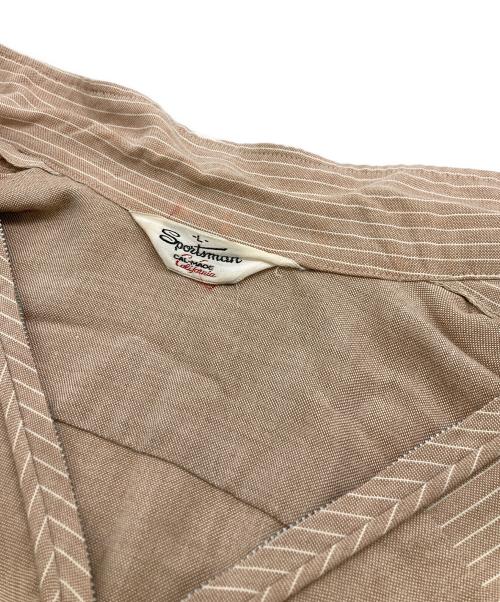 SPORTSMAN BY CAL-MADE（スポーツマン・バイ・キャルメイド）SPORTSMAN BY CAL-MADE (スポーツマン・バイ・キャルメイド) 60s-70s ピンストライプジップシャツ ピンク サイズ:	SIZE Lの古着・服飾アイテム