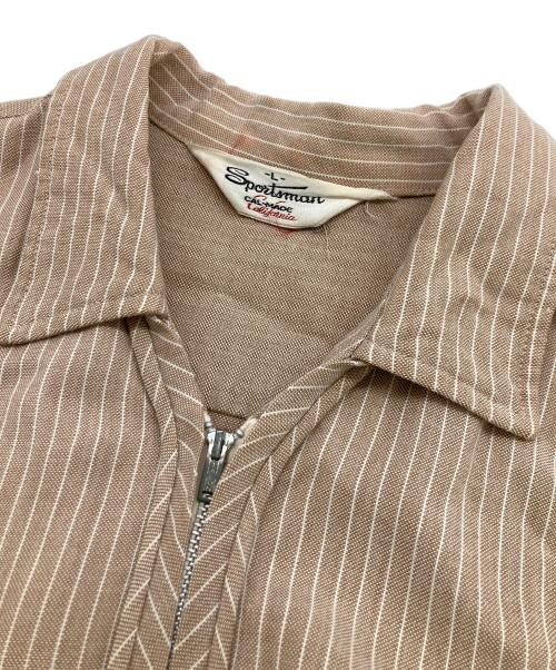 SPORTSMAN BY CAL-MADE（スポーツマン・バイ・キャルメイド）SPORTSMAN BY CAL-MADE (スポーツマン・バイ・キャルメイド) 60s-70s ピンストライプジップシャツ ピンク サイズ:	SIZE Lの古着・服飾アイテム