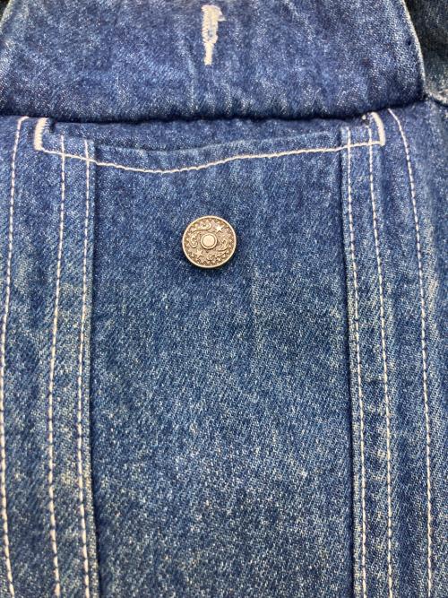 ficce jeans（フィッチェ ジーンズ）FICCE JEANS (フィッチェ ジーンズ) 再構築ニット刺繍パッチデニムジャケット インディゴ サイズ:Fの古着・服飾アイテム