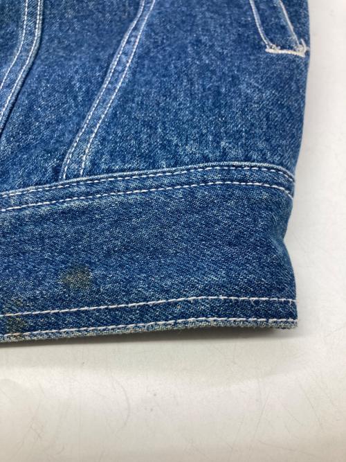 ficce jeans（フィッチェ ジーンズ）FICCE JEANS (フィッチェ ジーンズ) 再構築ニット刺繍パッチデニムジャケット インディゴ サイズ:Fの古着・服飾アイテム
