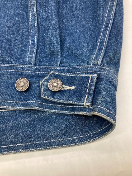 ficce jeans（フィッチェ ジーンズ）FICCE JEANS (フィッチェ ジーンズ) 再構築ニット刺繍パッチデニムジャケット インディゴ サイズ:Fの古着・服飾アイテム