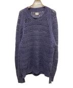 C.P COMPANYシーピーカンパニー）の古着「mesh knit sweater」｜ネイビー