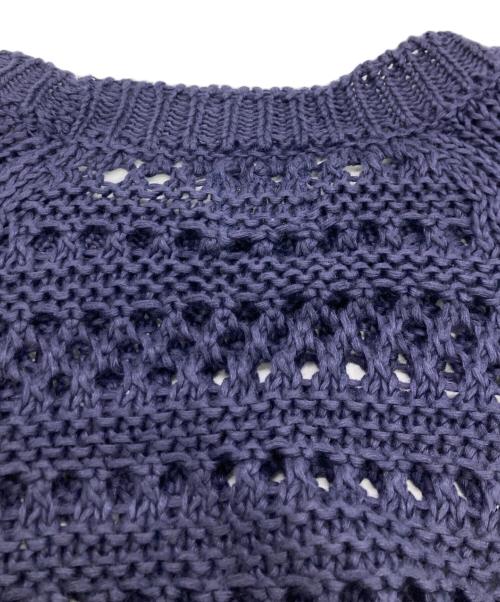 C.P COMPANY（シーピーカンパニー）C.P COMPANY (シーピーカンパニー) mesh knit sweater ネイビー サイズ:48の古着・服飾アイテム