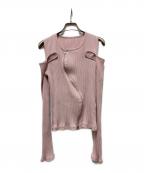 MAISON SPECIALメゾンスペシャル）の古着「2WAY RIB TOPS」｜ピンク
