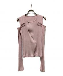 MAISON SPECIAL（メゾンスペシャル）の古着「2WAY RIB TOPS」｜ピンク