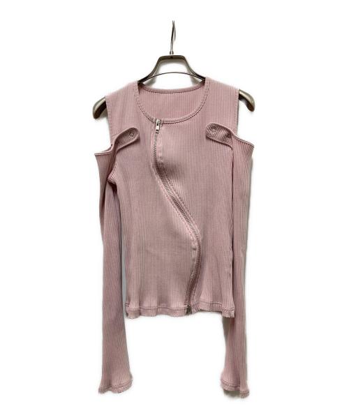 MAISON SPECIAL（メゾンスペシャル）MAISON SPECIAL (メゾンスペシャル) 2WAY RIB TOPS ピンク サイズ:FREEの古着・服飾アイテム