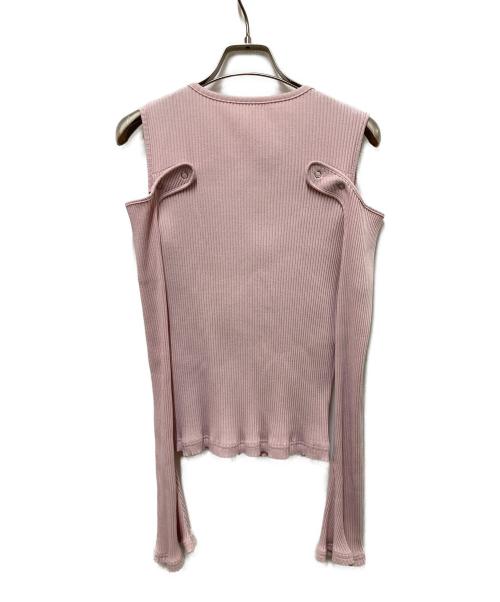 MAISON SPECIAL（メゾンスペシャル）MAISON SPECIAL (メゾンスペシャル) 2WAY RIB TOPS ピンク サイズ:FREEの古着・服飾アイテム