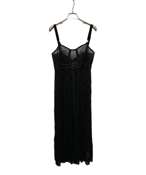 MAISON SPECIAL（メゾンスペシャル）MAISON SPECIAL (メゾンスペシャル) フロッキーグラムシアーキャミワンピース ブラック サイズ:	SIZE Freeの古着・服飾アイテム