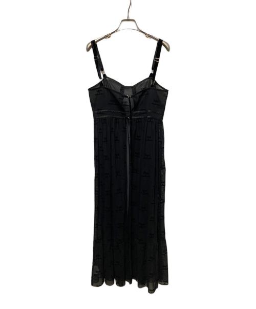 MAISON SPECIAL（メゾンスペシャル）MAISON SPECIAL (メゾンスペシャル) フロッキーグラムシアーキャミワンピース ブラック サイズ:	SIZE Freeの古着・服飾アイテム