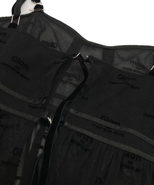 MAISON SPECIAL（メゾンスペシャル）MAISON SPECIAL (メゾンスペシャル) フロッキーグラムシアーキャミワンピース ブラック サイズ:	SIZE Freeの古着・服飾アイテム
