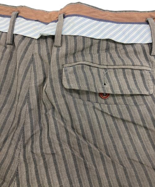 DOLCE & GABBANA（ドルチェ＆ガッバーナ）DOLCE & GABBANA (ドルチェ＆ガッバーナ) ストライプスラックス ブラウン サイズ:46の古着・服飾アイテム