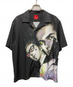 JOURNAL STANDARD×NEMES×SANCTUARYジャーナルスタンダード×ネメス×サンクチュアリー）の古着「プリント半袖シャツ」｜ブラック