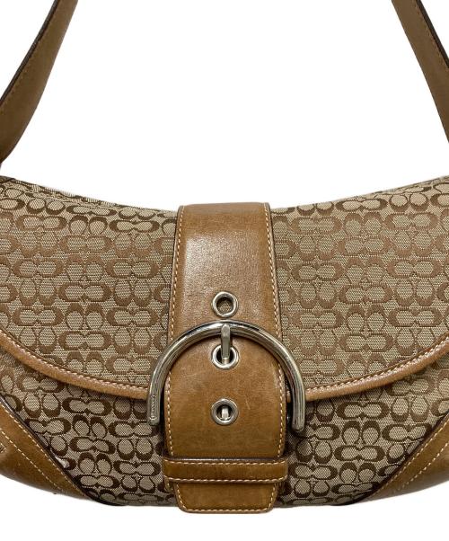 COACH（コーチ）COACH (コーチ) シグネチャーワンショルダーバッグ ブラウンの古着・服飾アイテム