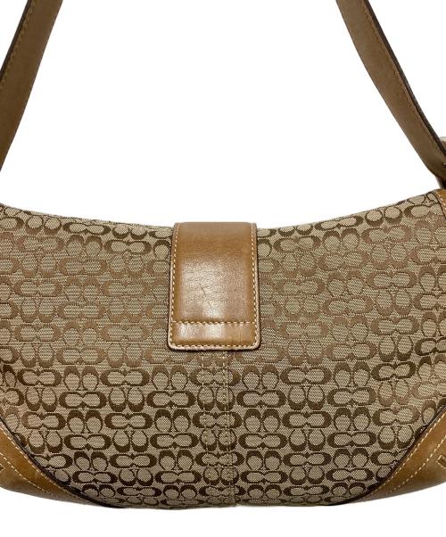 COACH（コーチ）COACH (コーチ) シグネチャーワンショルダーバッグ ブラウンの古着・服飾アイテム