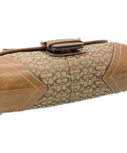 COACH（コーチ）COACH (コーチ) シグネチャーワンショルダーバッグ ブラウンの古着・服飾アイテム