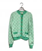 GUCCIグッチ）の古着「Full Cotton Wool Cardigan/フルコットンウールカーディガン」｜グリーン