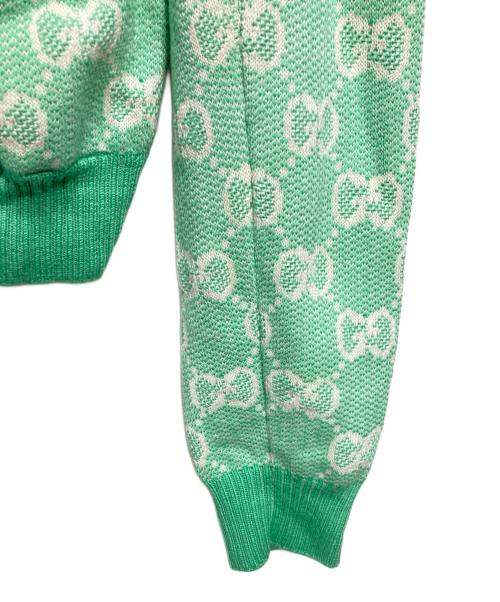 GUCCI（グッチ）GUCCI (グッチ) Full Cotton Wool Cardigan/フルコットンウールカーディガン グリーン サイズ:XSの古着・服飾アイテム