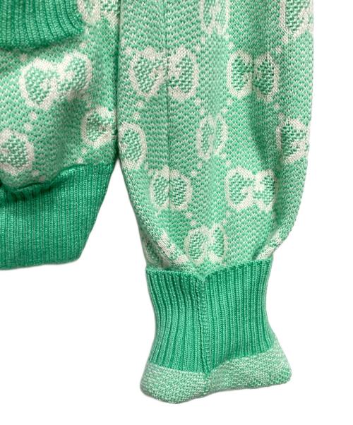 GUCCI（グッチ）GUCCI (グッチ) Full Cotton Wool Cardigan/フルコットンウールカーディガン グリーン サイズ:XSの古着・服飾アイテム