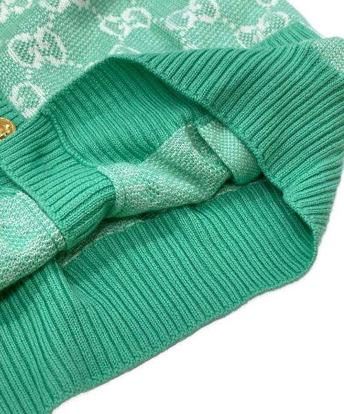 GUCCI（グッチ）GUCCI (グッチ) Full Cotton Wool Cardigan/フルコットンウールカーディガン グリーン サイズ:XSの古着・服飾アイテム