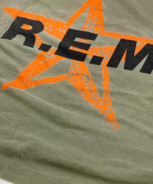 FRUIT OF THE LOOM（フルーツオブザルーム）FRUIT OF THE LOOM (フルーツオブザルーム) 90s R.E.M. バンドTシャツ オリーブ サイズ:	SIZE Freeの古着・服飾アイテム