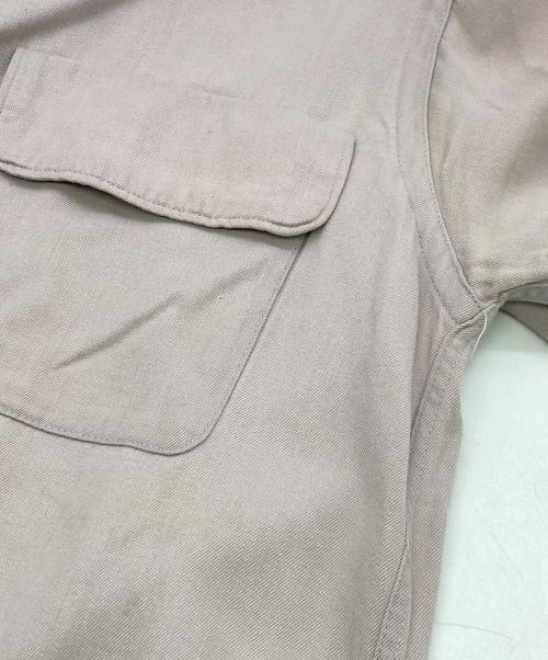 Fleetline（フリートライン）Fleetline (フリートライン) 50s ループカラーギャバジンシャツ ピンク サイズ:	SIZE Sの古着・服飾アイテム