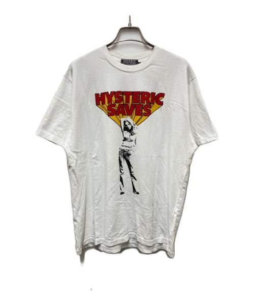 Hysteric Glamour（ヒステリックグラマー）Hysteric Glamour (ヒステリックグラマー) HYSTERIC SAVES Tシャツ ホワイト サイズ:Lの古着・服飾アイテム