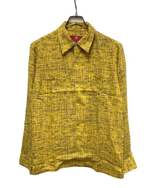 CREAM SODA（クリームソーダ）CREAM SODA (クリームソーダ) かすりプリントシャツ イエロー サイズ:	SIZE M	の古着・服飾アイテム