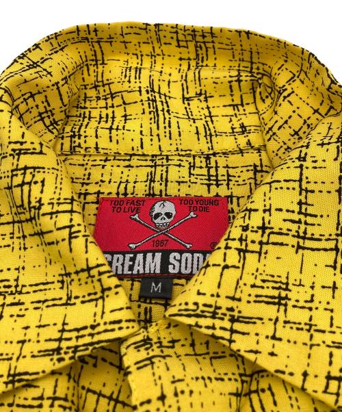CREAM SODA（クリームソーダ）CREAM SODA (クリームソーダ) かすりプリントシャツ イエロー サイズ:	SIZE M	の古着・服飾アイテム