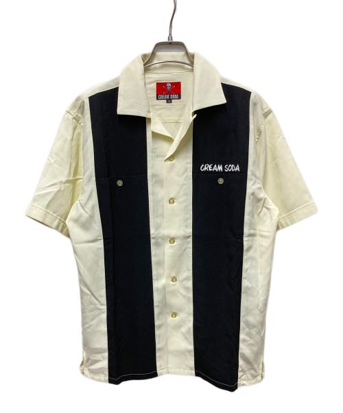 CREAM SODA（クリームソーダ）CREAM SODA (クリームソーダ) 縦切り替えしシャツ ホワイト×ブラック サイズ:Mの古着・服飾アイテム