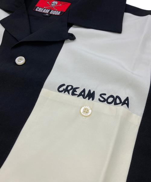 CREAM SODA（クリームソーダ）CREAM SODA (クリームソーダ) 縦切り替えしシャツ ブラック×ホワイト サイズ:	SIZE Mの古着・服飾アイテム